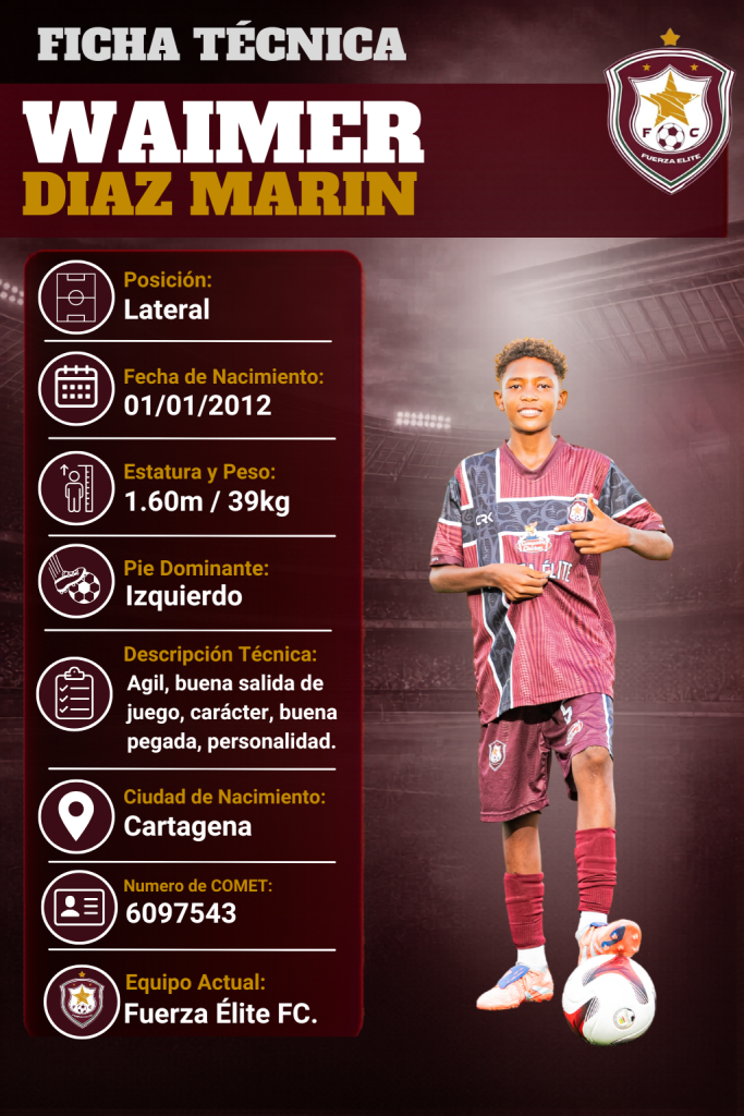 Ficha técnica de Waimer Jose Diaz Marin